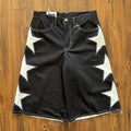 "Stars On This Side" Black Shorts (Size 34)