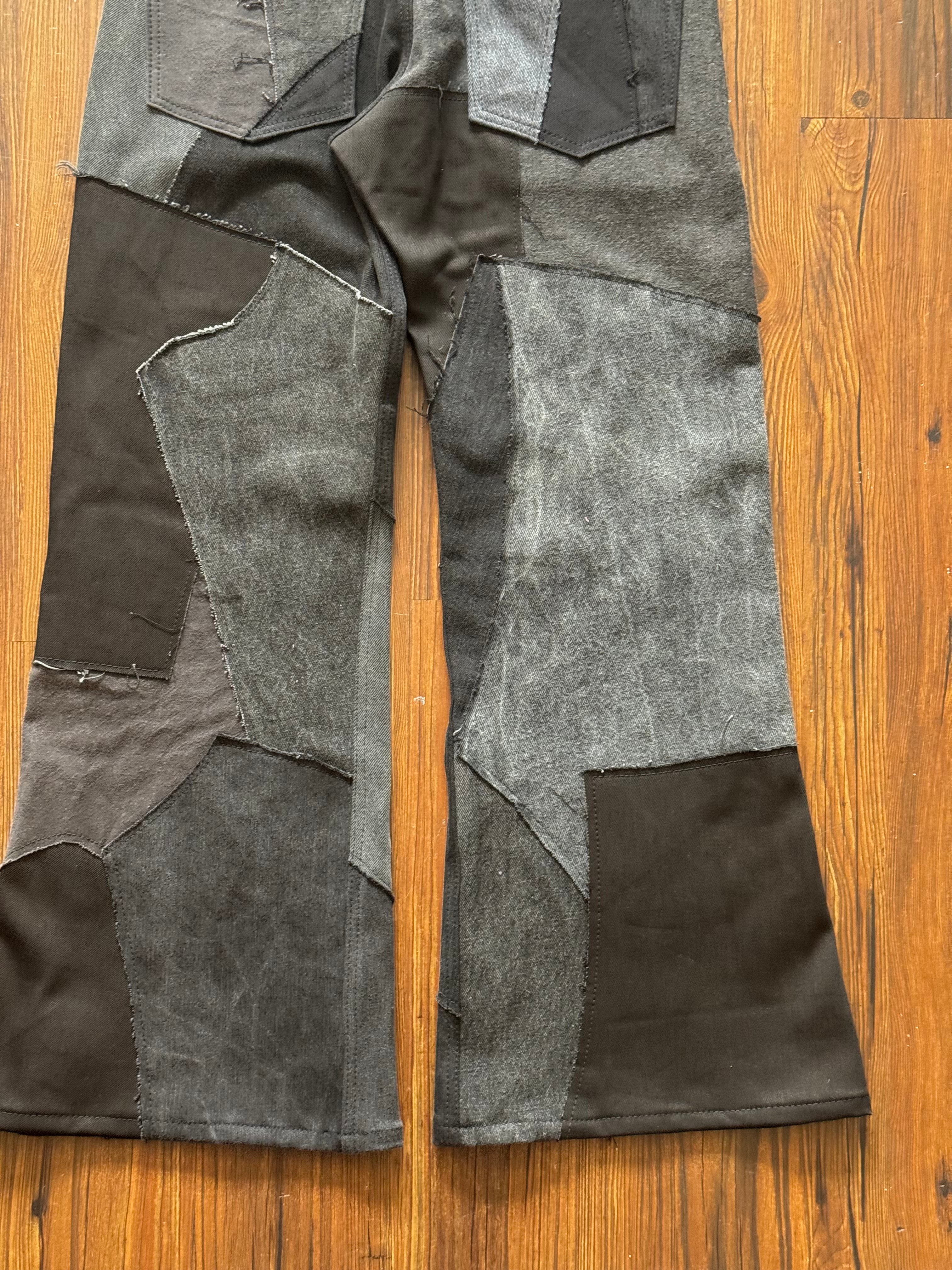 Black Scrapwork Jeans (Size 34)