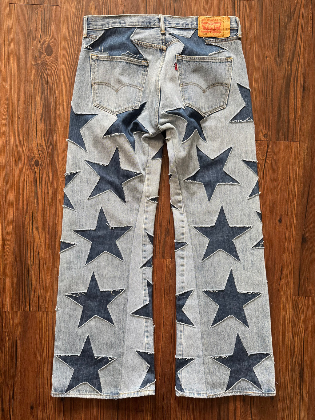 Vintage Washed All Over Star Jeans (Size 36)