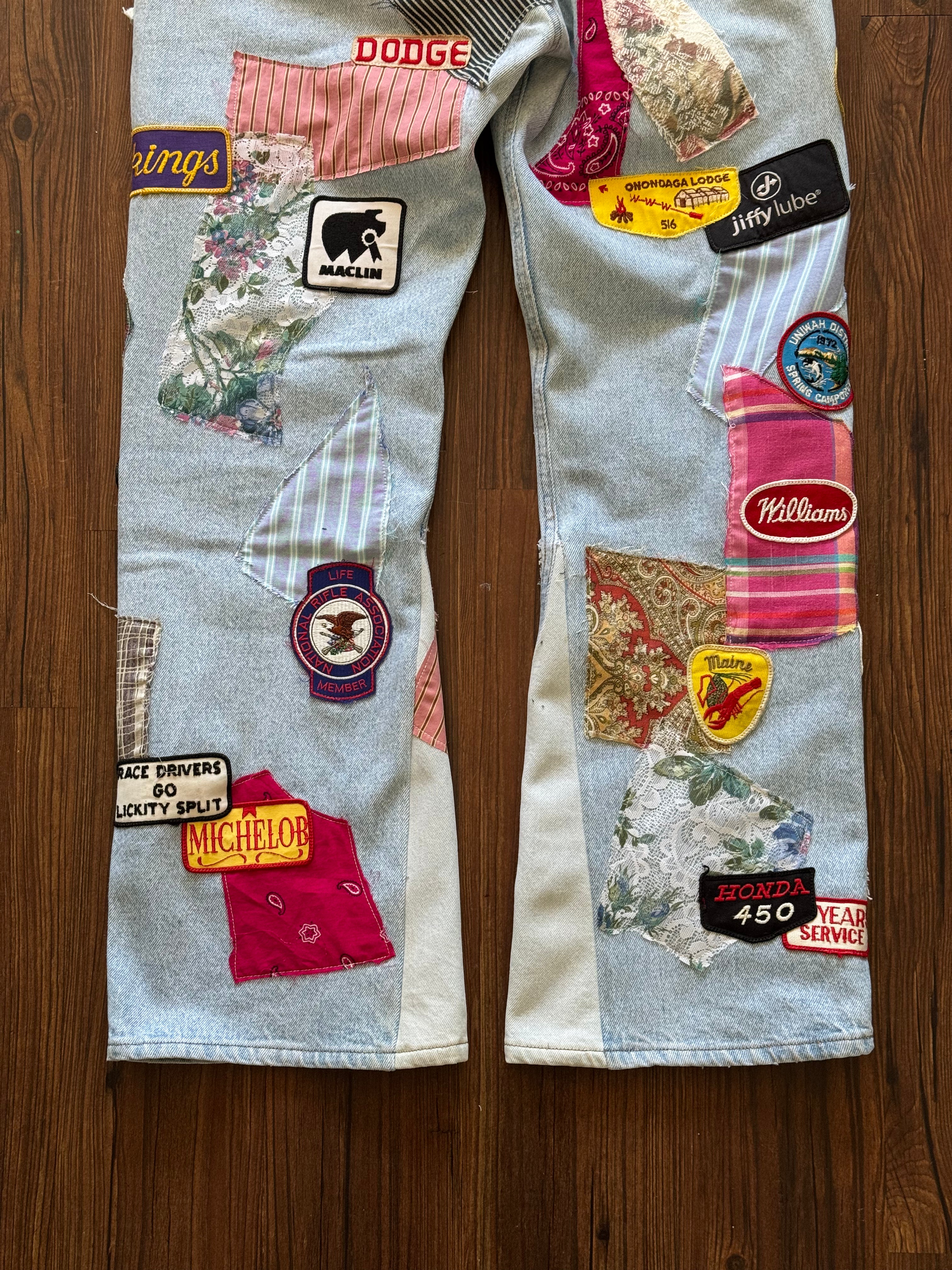 "Mr. Patches" Patchwork Jeans (Size 38)