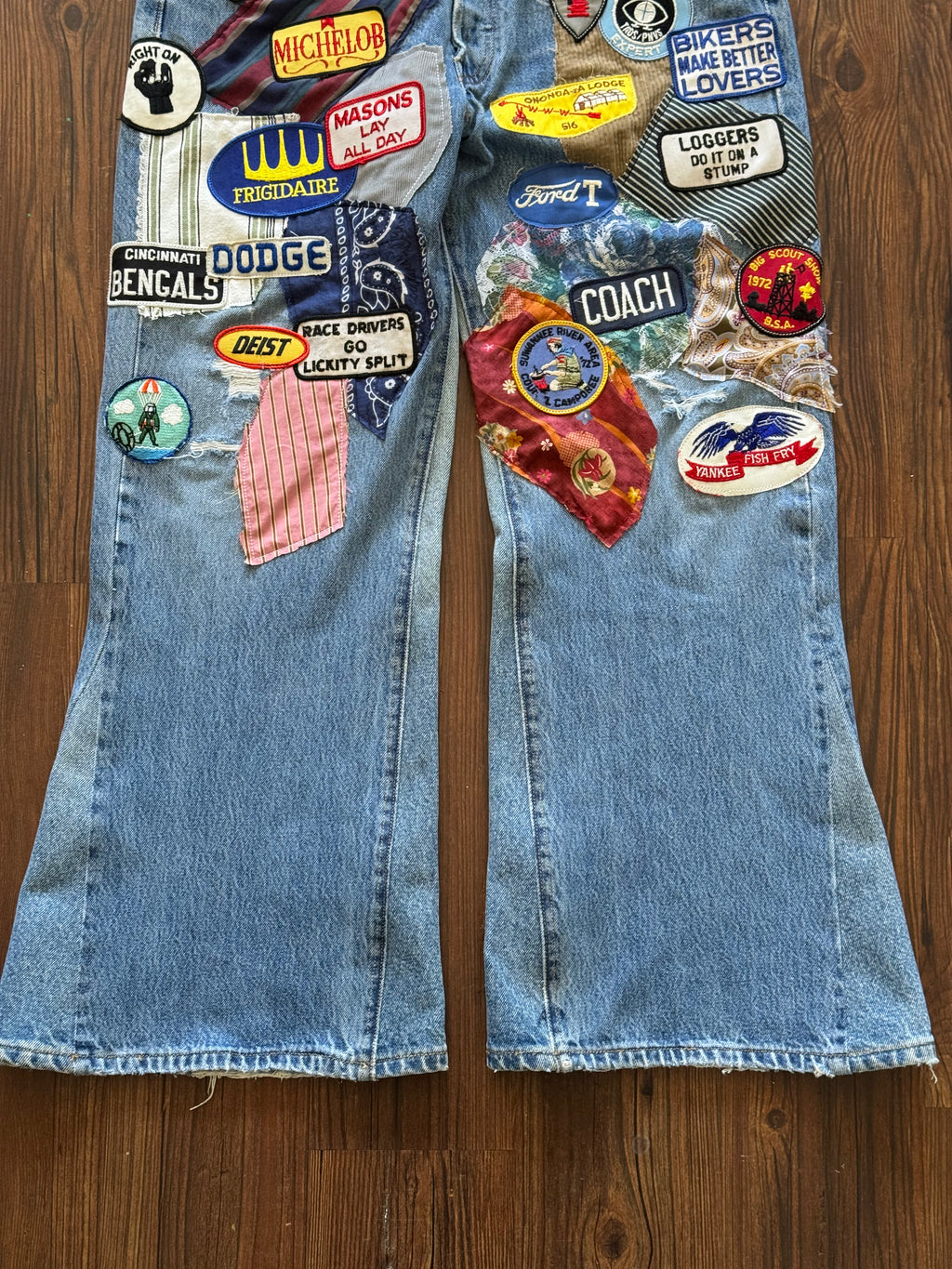 "Mr. Patches" Patchwork Jeans (Size 36)