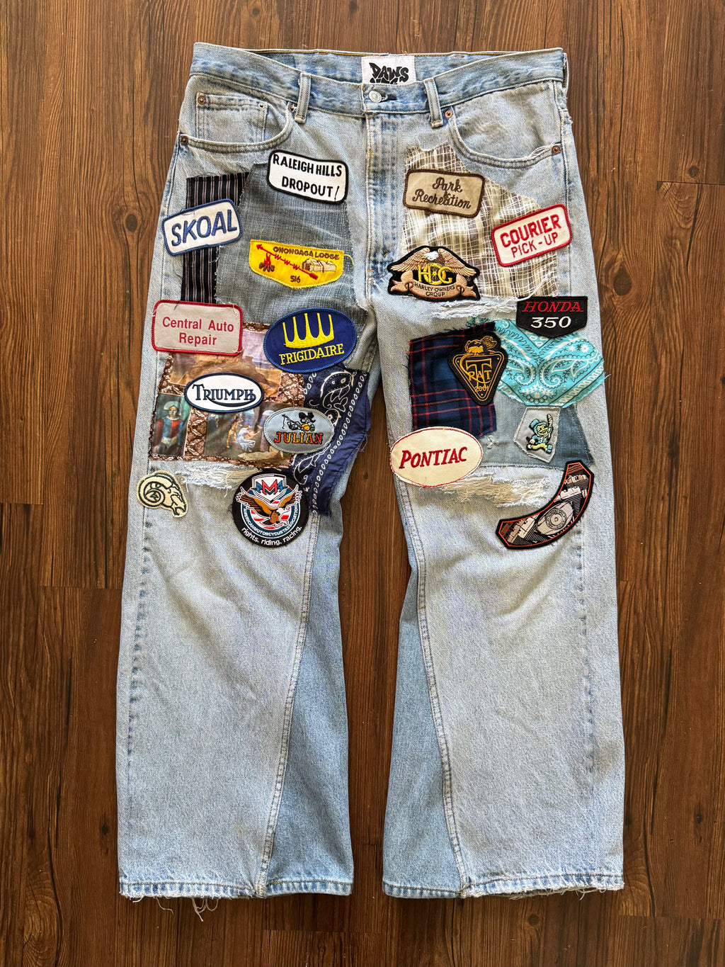 "Mr. Patches" Patchwork Jeans (Size 36)